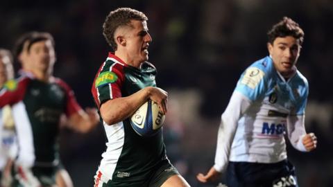 Billy Searle scores for Leicester