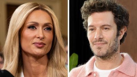 Split picture of Paris Hilton and Adam Brody