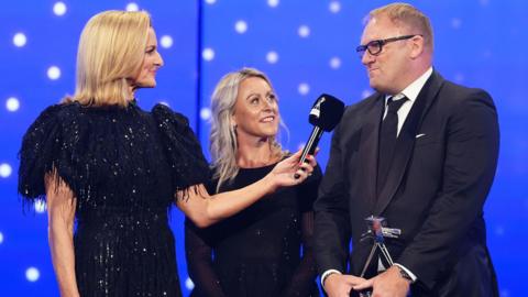 Gabby Logan, Jenny Meadows and Trevor Painter