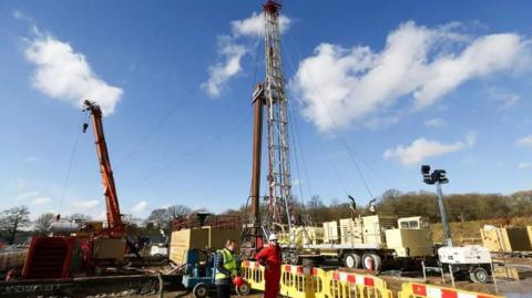 Oil drilling at Horse Hill in Horley, Surrey  