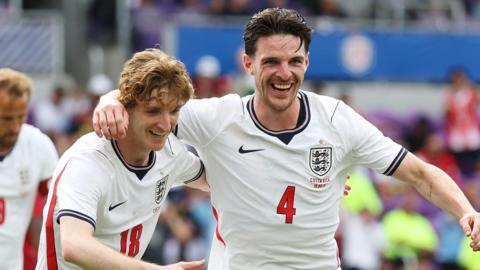 Anthony Gordon and Declan Rice