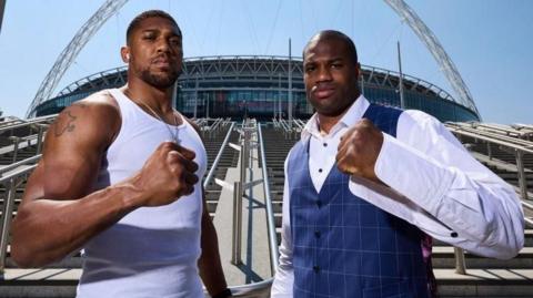 Anthony Joshua faces off with Daniel Dubois