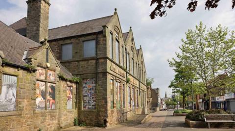 The run-down former Stanley Board School on Stanley's Front Street in County Durham.