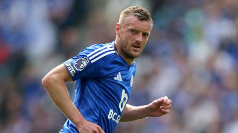 Jamie Vardy in action for Leicester City