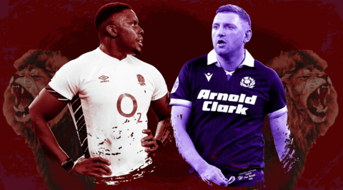 Maro Itoje and Finn Russell