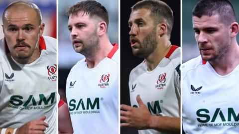 Jacob Stockdale, Iain Henderson, Stuart McCloskey and Nick Timoney