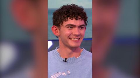 Screengrab of Locke smiling while on the One Show