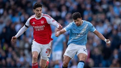 Kai Havertz and Matheus Nunes in action