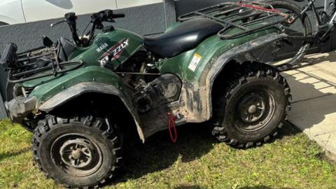 A quad bike seized by officers