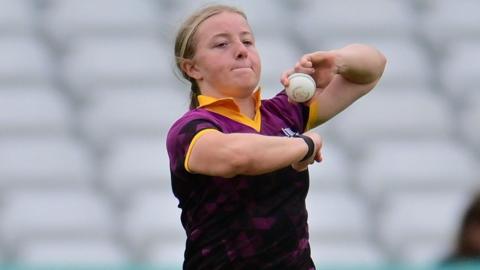 Charis Pavely bowling for Central Sparks