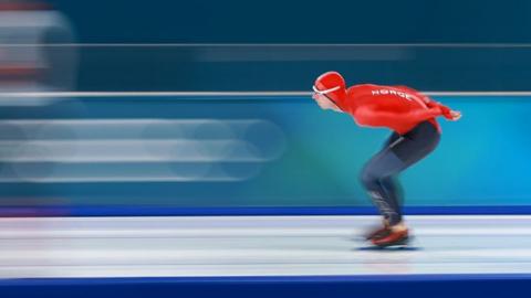 Sander Eitrem of Team Norway competes during Speed Skating Men's 5000m