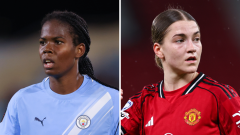 Khadija Shaw of Manchester City and Jess Park of Manchester United