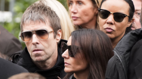 Liam Gallagher at Ricky Hatton's funeral