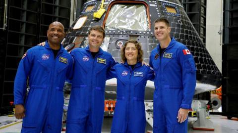 Victor Glover, Reid Wiseman, Christina Koch and Jeremy Hansen. 