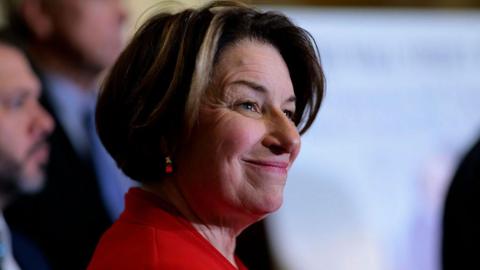 US Senator Amy Klobuchar attends a press conference at the US Capitol in November 