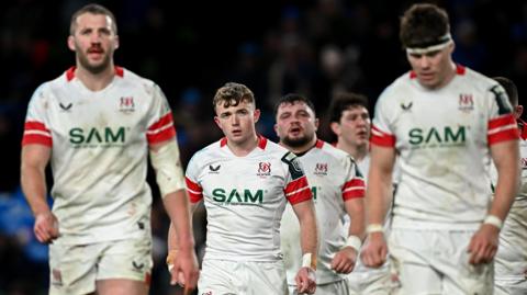 Ulster players dejected at full time