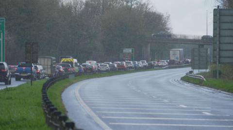 Stock photo of crash on A40