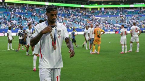 Marcus Rashford with his Bronze medal