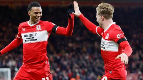 Middlesbrough celebrate goal