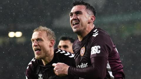 Hearts celebrate