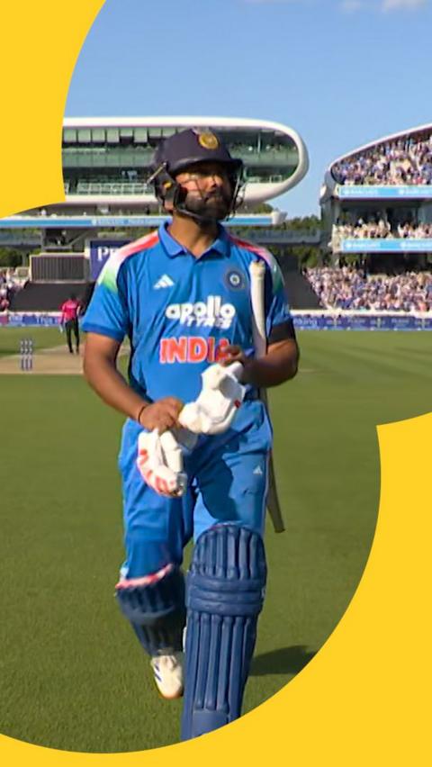 Rohit Sharma leaving the Lord's pitch