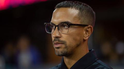 Seb Hines in the Orlando Pride dugout