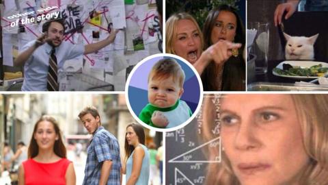 Examples of five popular memes