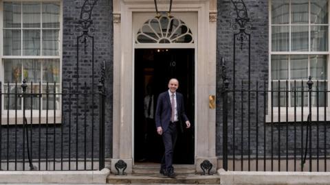 James Murray leaving No 10 Downing Street