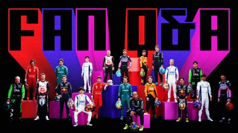 A graphic showing the 2024 Formula 1 drivers