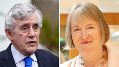 A composite image of Gordon Brown and Harriet Harman