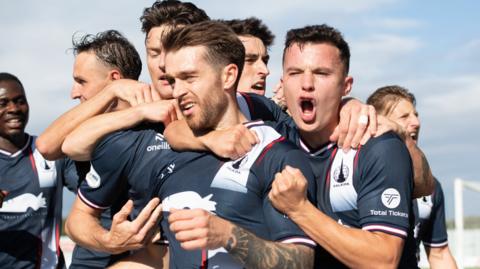 Falkirk players celebrate