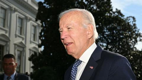 Joe Biden outside the White House on Monday