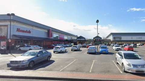 General view of Bentley Bridge Leisure and Retail Park. A Nandos, Hollywood Bowl, Bella Italia, Wagamama's and Cineworld are all visible