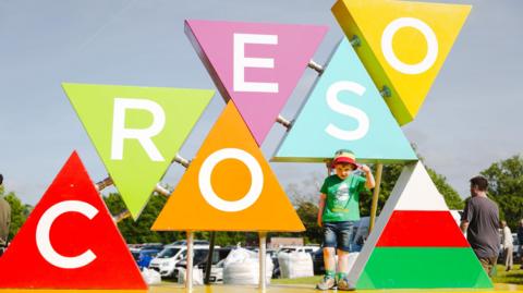 Arwydd croeso steddfod yr urdd