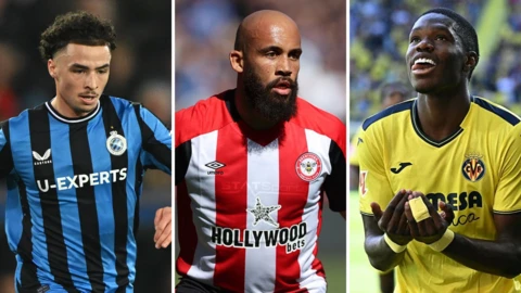 Chemsdine Talbi, Bryan Mbeumo and Thierno Barry
