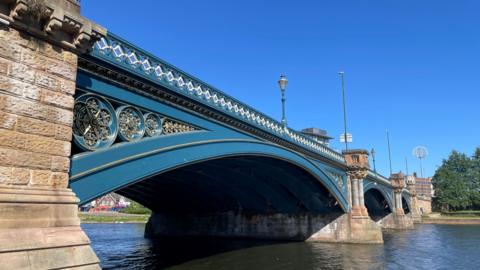 View of Trent Bridge from the north bank of the River Trent