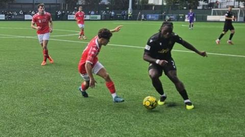 Action from a Jersey Bulls match