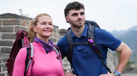 from left to right, Race across the world participants Caroline and Tom
