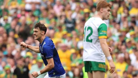 David Clifford scored 0-9 as Kerry beat Donegal to lift the Sam Maguire in last year's decider, Ciaran Moore is also in the shot