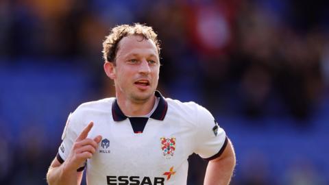 Kristian Dennis in action for Tranmere Rovers