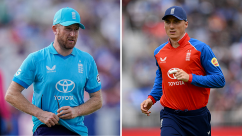 Liam Dawson (left) and Tom Banton (right) in action for England