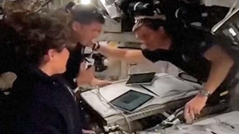 Artemis crew comfort Jeremy Hansen after crater naming