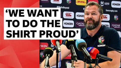 British and Irish Lions head coach Andy Farrell