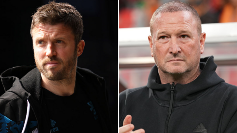 Split picture of Michael Carrick and Steve Holland