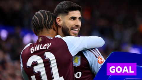 Aston Villa's Leon Bailey and Marco Asensio