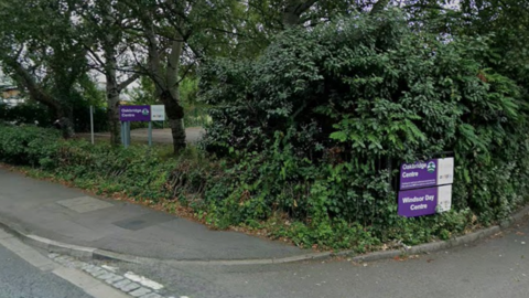 A Google Maps picture of Oakbridge and Windsor Day Centres from Imperial Road in Windsor. The view of one of the centres is largely obscured by a hedge.