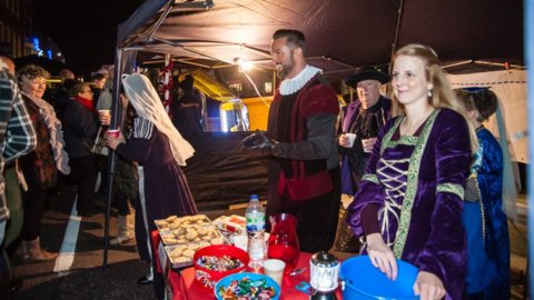 A stall at a previous Maldon Christmas fair