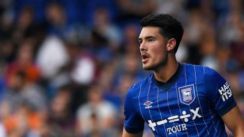 Elkan Baggott in action in pre-season for Ipswich Town