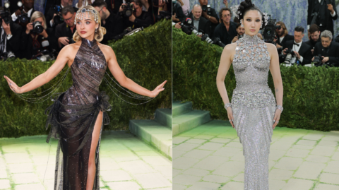 Composite image showing Sabrina Carpenter and Ejae at Met Gala 