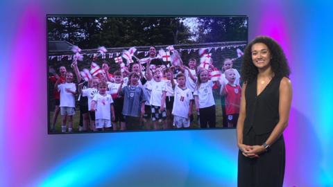 Nina on the Newsround set